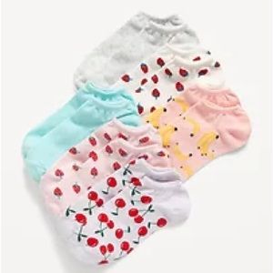 NWT Old Navy Novelty Ankle Socks 6-Pack for Women COLOR  MIxed Fruit OS